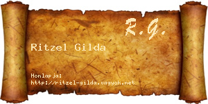 Ritzel Gilda névjegykártya